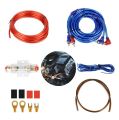 Amplifier Cable Set Connection Set Power Amplifier Cable 8GA Car Audio Wire Wiring Fuse Holder Fork Cable Lugs AGU Fuse. 