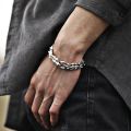 Retro Exaggerated Dragon Head Dragon Scale Titanium Steel Bracelet/ Punk Fashion Style Dragon Keel Men's Bracelet Jewelry. 