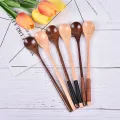 Wooden Spoons Long Handled Spoon Kids Spoon Wood Rice Soup Dessert Spoon DUJU. 