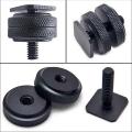 1/4" inch Dual Nuts Tripod Mount Screw to Flash Camera Hot Shoe Adapter. 