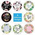 100pcs Thank You Round Sticker Scrapbook Envelope Seal Sticker Gift Flower Decoration Stationery Label Sticker. 