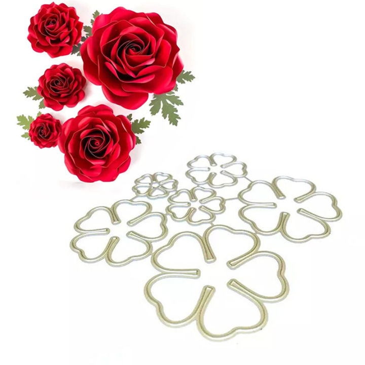 3D Rose flower Cutting Dies Stencils Scrapbooking Embossing DIY Crafts Dies