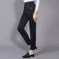 Women hin Pencil  Pants Soft Casual Pants Outer Wear Long Pants rousers High-waisted High Elasticity With Pocket Jogger Pants color:Navy blue  size:M [40-47.5 kg]. 