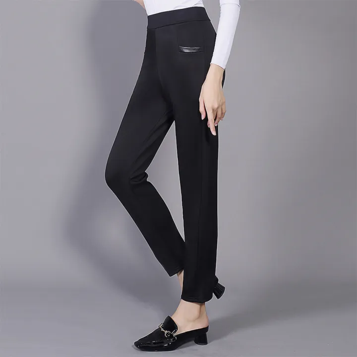 Women%20hin%20Pencil%20%20Pants%20Soft%20Casual%20Pants%20Outer%20Wear%20Long%20Pants%20rousers%20High-waisted%20High%20Elasticity%20With%20Pocket%20Jogger%20Pants%20color:Navy%20blue%20%20size:M%20%5B40-47.5%20kg%5D%20-%20Image%203