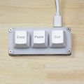 Shortcut Function 3 Key Macro Keyboard White Copy/Paste/Cut Programmable Office Macropad. 