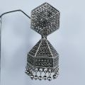 Black silver jimikki earing Indian Jewelry Traditional earings Chandbali Jhumka Jhumki Dangle Earrings for Women, Perfect Gifts for Her. 
