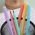 6 Solors Soft Brush Fluorescence Pen Set Pastel Markers Brush Set Art Color Highlighter Calligraphy pens Stationery Supplies. 