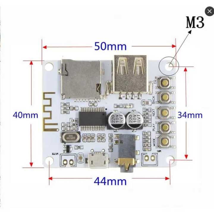 Bluetooth Aud_io Receiver board with USB TF card Slot decoding playback output A7-004 5V 2.1 Wireless Stereo Music Module