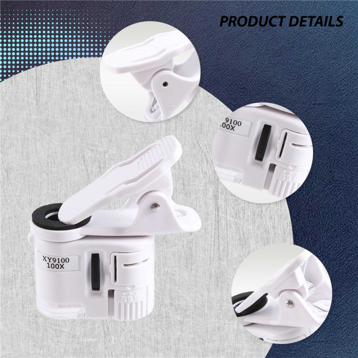 FORIDE%20100X%20Zoom%20Clip-on%20Microscope%20with%20LED%20Light,%20Portable%20Magnifier%20Loupe%20Pocket%20Magnifying%20Lens%20Glass%20-%20Image%205