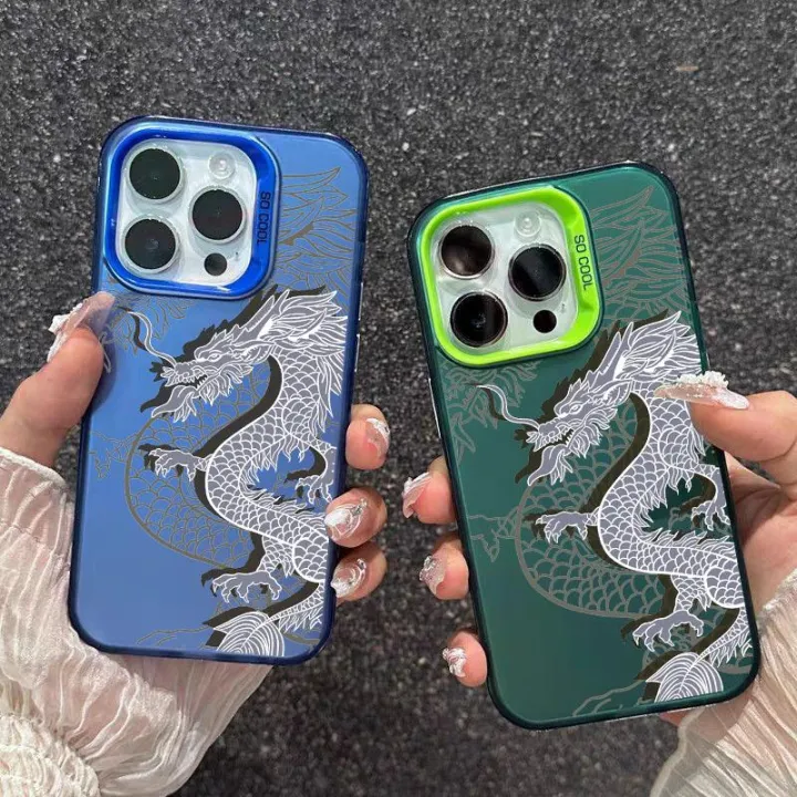 Casing%20For%20Samsung%20Galaxy%20S24%20S23%20Plus%20Ultra%20S23FE%20S20FE%20A54%20Cellphone%20Case%20Silver%20Black%20White%20Colorful%20Matte%20IMD%20New%20Year%20Chinese%20Dragon%20Laser%20Style%20Lucky%20Hard%20Cartoon%20Hot%20Shockproof%20Cute%20Fashion%20Cover%20INS%20-%20Image%202