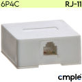 Telephone Rosette Box Ivory Colour RJ11 8P8C for telephone extention replace old with new. 