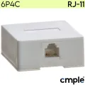 Telephone Rosette Box Ivory Colour RJ11 8P8C for telephone extention replace old with new. 