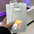 Cute DUDU BUBU Phone Case For IPhone 16 15 14 13 12 11 Pro Max Plus Color Shockproof Back Silver Cover. 