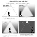 Migeet 9W E26/E27 LEDs Light Bulb with Motion Sensor Intelligent Human Body Induction Lamp Energy Saving Smart Light for Front Door Stairs Hallway Garage Garden. 