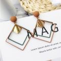 New 2025 Hollow Square Earrings  Female. 