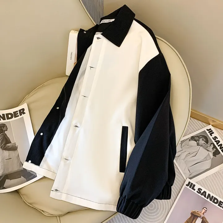 Spring%20and%20Autumn%20Coat%20Men's%20and%20Women's%20Jacket%20Couple%20Coat%20Stitching%20Square%20Collar%20Double%20Layer%20Outdoor%20All-Matching%20Popular%20Trendy%20Men's%20High-End%20-%20Image%206