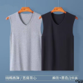 Cotton Collar Casual Sports Summer Vest Men's Undershirt Sleeveless Slim Fit Old Man v Cotton Thin Chicken Neck Shirt. 