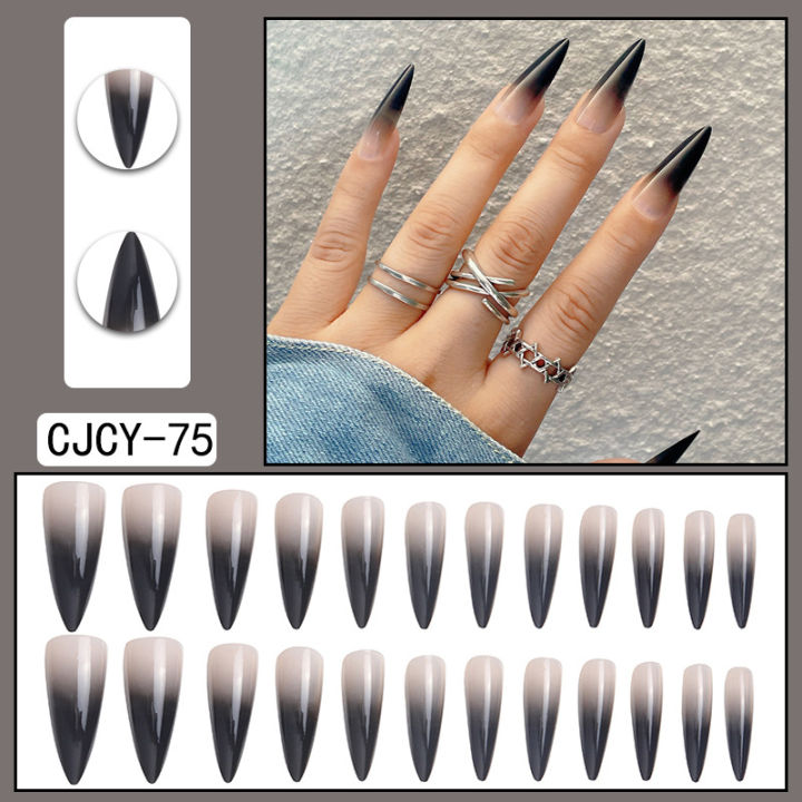 24Pcs%20Sharp%20End%20Stilettos%20Nail%20Black%20Extra%20Long%20False%20Nails%20Stiletto%20Tips%20UV%20Gel%20Manicure%20Easy%20Apply%20Artificial%20Nails%20Salon%20-%20Image%206