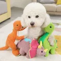 32cm Pet Dog Plush Squeaker Toy Puppy Plush Sound Animal Shape Molar Toys for Small Medium Big Dogs, Dinosaurs. 