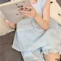 Suit Women's Tank Top Summer 4 Cute Year Pajamas Loungewear New Shortless Ear Belt Wooden Sleeve French 202 Season. 