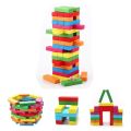 Wooden Color Number Jenga Stacking Block Tumbling Tower Toy Mainan Blok Kayu Jenga Nombor Warna. 