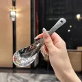 Stainless Steel Spoon With Handle Hole Long Handle Soup Spoon Round Head Spoon QUANYIN. 