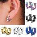 earings for men hikaw for boys earings for men 2 Pcs Men Rivet Geometric Spike Stainless Steel Fashion Stud Earring Hoop Earrings Accessories Jewelry. 