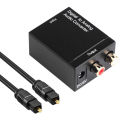 Digital to Analog Audio Converter Digital Optical (SPDIF/Toslink)and RCA (L/R) Stereo Audio Converter with Fiber. 