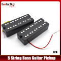 Black Open Sealed 5 String Bass Guitar Pickups Humbucker 2 Mounting Screw Hole - Neck Bridge. 