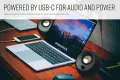 Creative Pebble V3 Minimalistic 2.0 USB-C Desktop Speakers with USB Audio, Clear Dialog Enhancement, Bluetooth 5.0, 8W RMS with 16W Peak Power,  Creative Speaker Creative subwoofer Bluetooth speaker. 