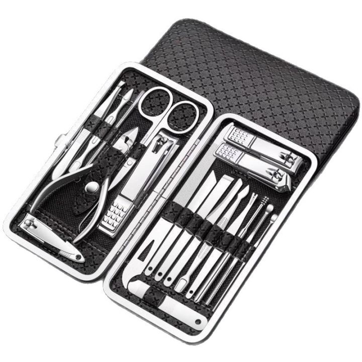 19PCS%20Set%20Manicure%20Set%20Professional%20Nail%20Clippers%20Kit%20Pedicure%20Care%20Tools,%20Stainless%20Steel%20Grooming%20Tools%20With%20Travel%20Case%20for%20Travel%20&%20Home%20-%20Image%207