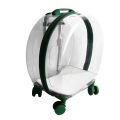 Hard Cat Carrier PC Shell Anti Drop Collision Proof Wide Application Pet Rolling Carrier Transparent for Camping. 