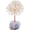 Crystal Tree Stone Base Natural Crystals Money Tree Copper Wire Amethyst Tree of Life Crystals Attract Lucky Tree for Positive Energy Gemstone Decor Spiritual Gift Meditation. 