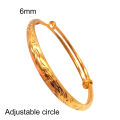 Bracelet Thicken Adjustable Golden Women Imitation Gold Plated Bangle for Banquet. 