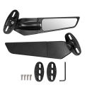 2PCS Modified Motorcycle Rearview Mirrors Wind Wing Adjustable Rotating Side Mirrors for Honda Yamaha Ninja 250 300 400. 