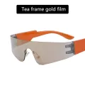 Women's Colorful Sunglasses Men's One-piece Sunglasses Punk Eyewear Trendy Goggles Sport Sunglasses. 