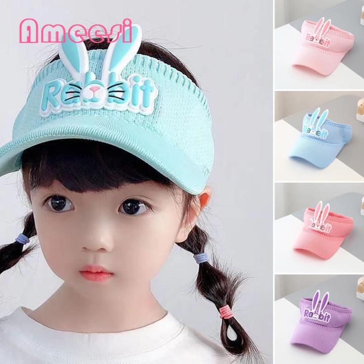 Kids Baseball Hat 3D Rabbit Ears Outdoor Baby Sunscreen Hat