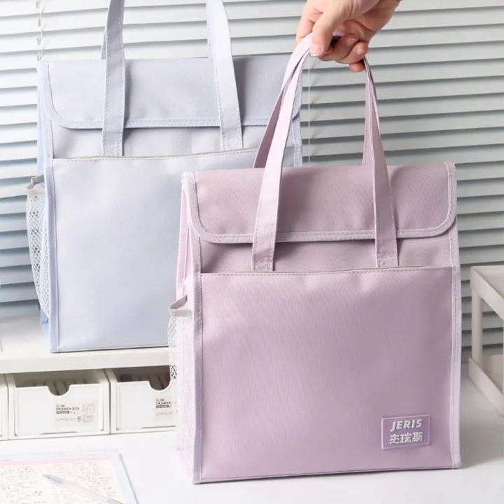 Simple A4 File Folders Student Tutorial Bags Storage Bag File Organizer Leisure Handbag Large Capacity Tote Bag A4 Document Bag Student