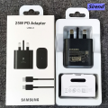 Sirend Samsung 25W Super fast Charger UK Plug PD Super Fast Charging Adapter For Galaxy A55 A35 A25 A15 A54 A73 A53 S20 S21 S22 S23 S24. 