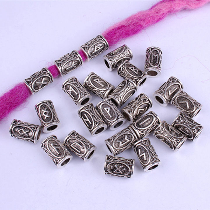 ShopSphere%2024%20pcs%20Viking%20Runes%20Set%20Loose%20Beads%20Spacer%20Beads%20For%20Hair%20Braid%20Dreadlock%20Beads%20DIY%20Jewelry%20Making%20-%20Image%205