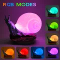 Cute Snail Conch Night Light Funny Nightlight Decor 7-Colorrainbow 24 Colors Gradual Lighting Decorations Gifts For Girls Boys Kids Room Decor. 