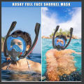 bellylady K3 Diving Mask Double Tube Full Face Anti-fog Snorkeling Mask Swimming Underwater Respirator Goggles Equipment. 