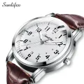 【Miga Plaza】 Men Watch Classic Style Leather Strap Watch Waterproof Quartz Leather Strap Boy Watch. 