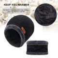 ICE CAP Winter Men's Beanie Knitted Hat Winter Hat Beanie Hat Women's Thick Fleece Collar Scarf Hat Balaclava Face Mask Hat. 