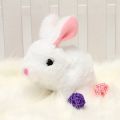 Electric Plush Rabbit Stuffed Bunny Interactive Soft Bunny Toy Mumble Walking Baby Educational Toy. 