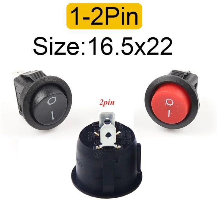 1PCS ON/OFF 2 Pin Round Rocker Switch LED illuminated Car Dashboard Dash Boat Van 12V With Cup