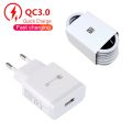For Xiaomi 18w Fast Charger QC 3.0 Quick Charge usb adapter Type C Cable For Redmi Note 6 7 8 9 10 11 Pro POCO M3 X3 10C 9A 4X. 
