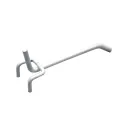 WHITE PEGBOARD HOOKS 100MM. 
