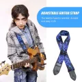 welcomehome Leather Guitar Strap Adjustable Folk Guitar Belt Musical Instrument Parts. 