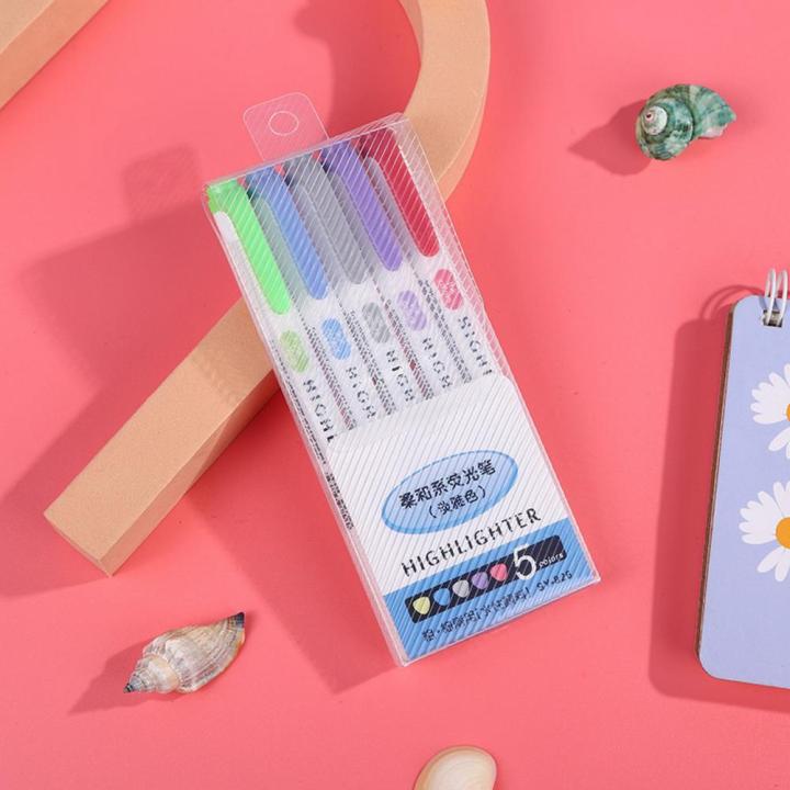 %E3%80%90Hot%E3%80%91%205Pcs%20Highlighter%20Marker%20Useful%20School%20Student%20Studying%20Marking%205-Color%20Highlighter%20Pen%20Plastic%20Shell%20Fluorescent%20Pen%20-%20Image%206